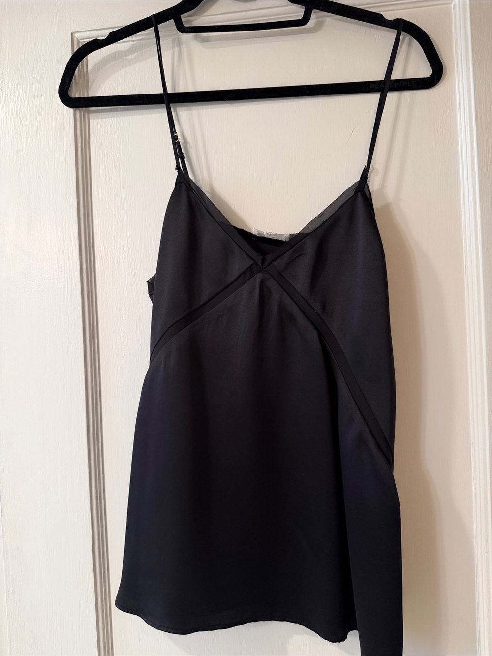 Cami NYC Black Satin Slip Cami